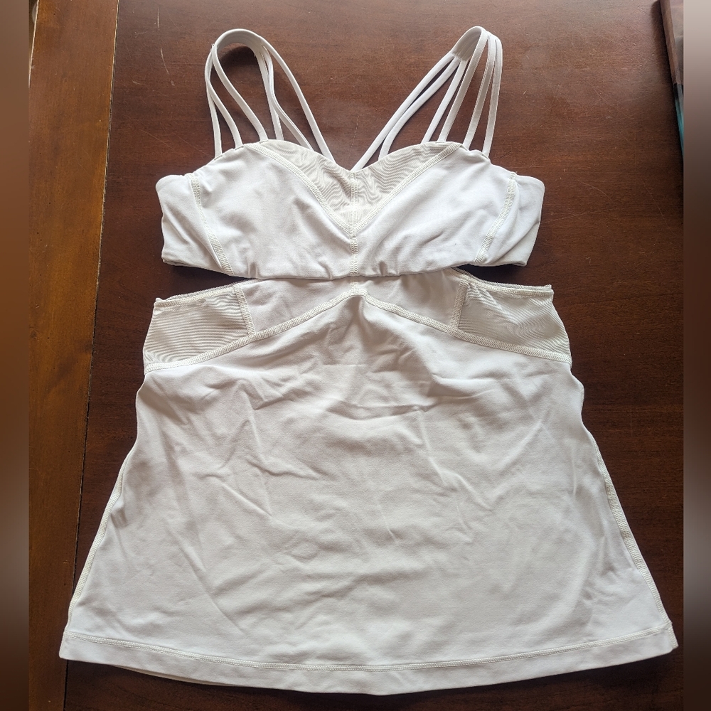 White Strappy Lululemon Size Small Tank Top